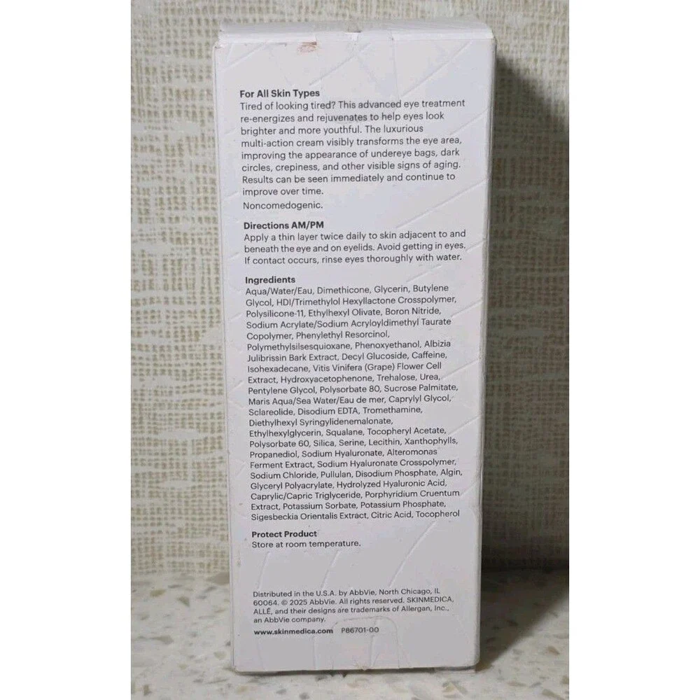 SkinMedica Instant Bright Eye Cream Age-Defying - 15ml / 0.5 fl.oz NEW & Sealed